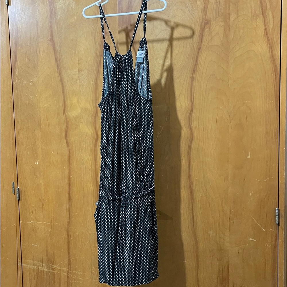 Old Navy Black and White Floral Jumpsuit